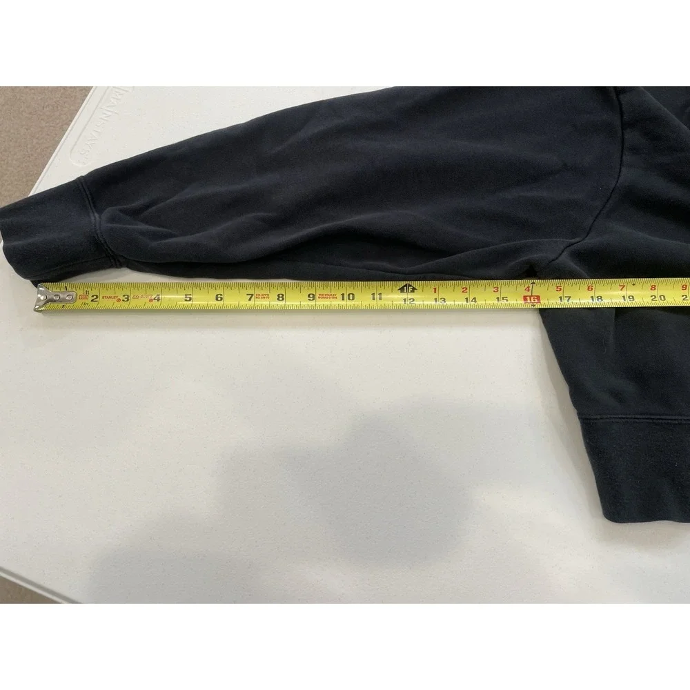 Women's Nike Crop top‎ Pullover Sweatshirt Size 1X Black Logo Swoosh Athletic